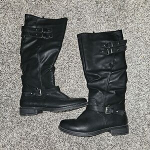 Women's Black Leather Boots